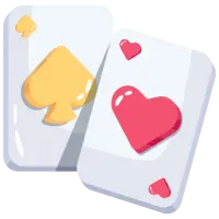 Icon featuring two animated playing cards