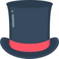 Icon featuring a typical magician's black hat
